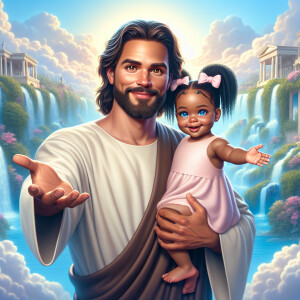 Create a 3D realistic artwork featuring the phrase 'Jesus Saves'...