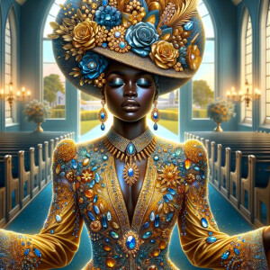 Create an illustration that embodies spirituality and a deep con...