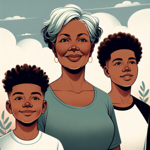 A mixed Afrocentric brown  skin woman very curvaceous standing n...