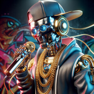 Title: "Rap Robot"
Prompt: Create an ultra-detailed, ultra-real...