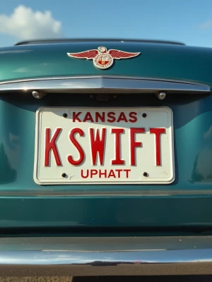 a kansas license plate that says swift