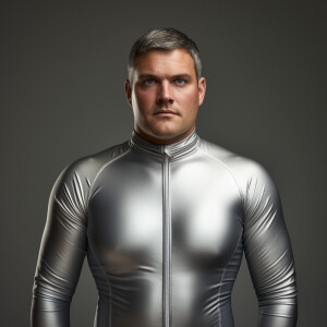 Create a hyper-realistic image of prematurely aging male adult C...