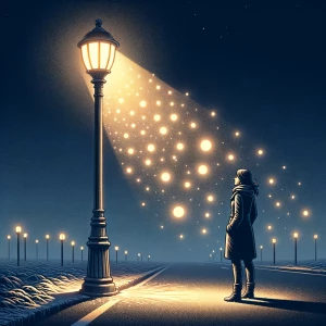 A lamp post video at night and it flickers like it's dying and i...