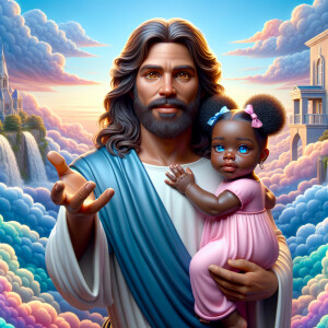 Create a 3D realistic artwork featuring the phrase 'Jesus Saves'...
