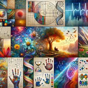 The golden ratio, Minimalist art Circuit, boards, circuitry, diagrams Cellular structures, DNA, circuit boards, colorful wires,  asian and Egyptian  graffiti, lie detector graphs, cardio, printout , branches infinity sign, cave, Art, handprints, distant birds flying, flowering vines, abstract gestural painting, dna, weather maps