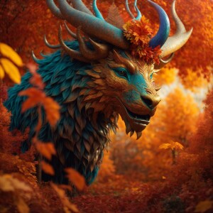 Generate an 8K-resolution, 3D-rendered image depicting a mythica...