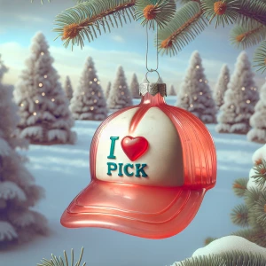 Photorealistic A photo of a 1950s kitschy blown glass Christmas...