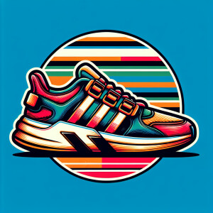 comic book style adidas sneaker. the sneaker should definitely h...