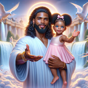 Create a 3D realistic artwork featuring the phrase 'Jesus Saves'...