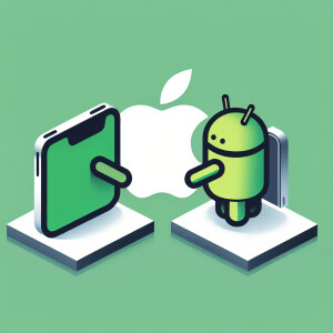 Create a logo Friendship between Apple iPhone and Android
