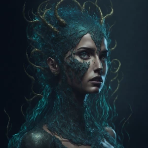 A highly realistic, fantasy-themed image of Dahlia Valentina (fi...