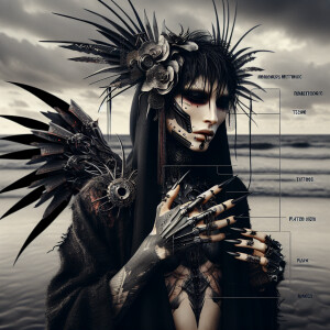 Biomechanical Venom as Jack skeleton gothic fantasy Tim Burton H...