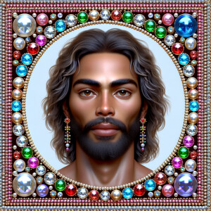 "Create a 3D realistic artwork featuring the phrase 'Jesus Saves...