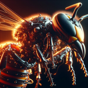 Wasp in the style of Yautja's (Hunter Predator),ultra-detailed,...