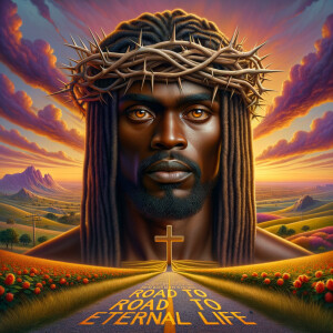 Create a hyper-realistic portrait of an African-American Jesus w...