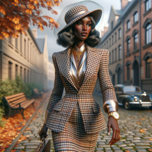 Create a digitally rendered image that depicts an African Americ...