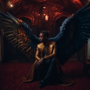Black man angel