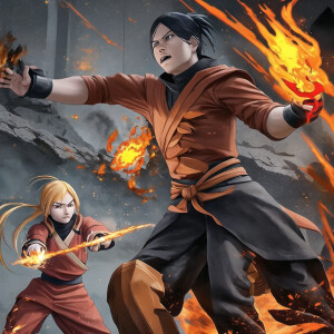 Make it realistic, and add more fire elements to it