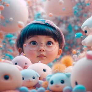 cute Avatar in 3D Pixar style, cute, chubby, white background, c...