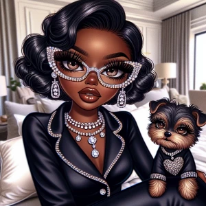 Create an image of a modern African-American, Betty Boop reimagi...