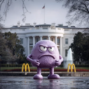 Grimace from McDonald’s in the White House