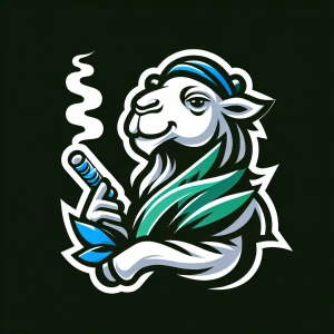 I want a stoner camel logo. Some sort of wise or whimsical looki...