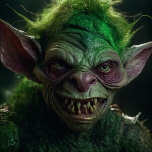 Create a digital painting of an extremely grotesque and hideous...