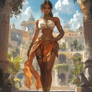 Generate an image of Mugala, a distinguished 5th century BC hero...