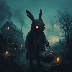 During an Easter celebration in a remote village on a moonless n...