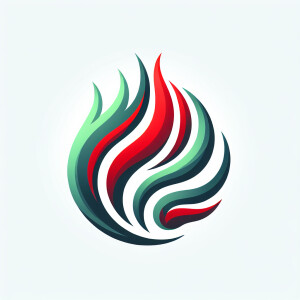 Flame with edge green  and red  airbrushing difumated  inside