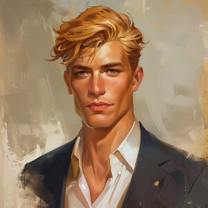 Create an blonde man