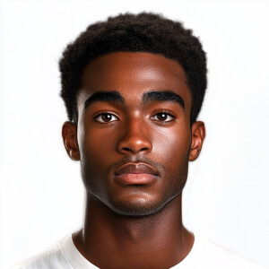 Create an image of a 21-year-old African American man from Ingle...