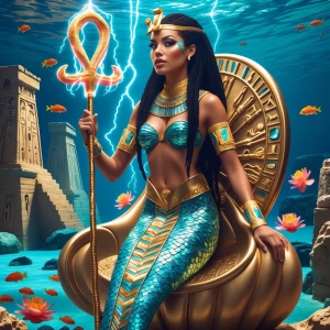 Egyptian Pharaoh Mermaid
A regal woman merging ancient Egyptian...