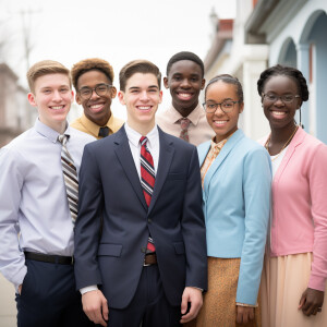 Group Photo of 5 Young Jehovah's Witnesses

All Smiling

They're...