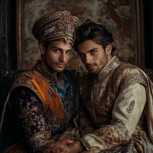 In this beautifully composed scene, the essence of warmth and ro...