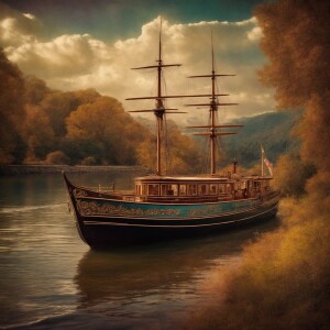 A shimmering, intricately detailed neo-victorian chromatic solar...