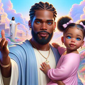 Create a 3D realistic artwork featuring the phrase 'Jesus Saves'...