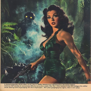 “A dramatic pulp fiction style from the 1950s scene of Dahlia Va...