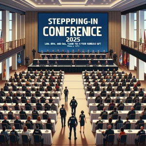 draw a hotel conference room filled with about 200  business men...