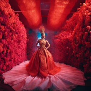create a met gala dress for arianna grande
