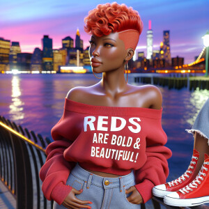 3D image BEAUTIFUL LIGHT SKIN AFRICAN AMERICAN woman with a Shor...