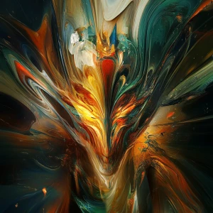 Create an image of a menacing female alien chef depicted in an a...