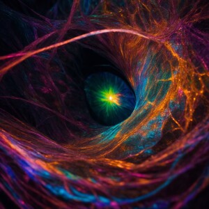 A shimmering, otherworldly sonic symbiote pulsates with ethereal...