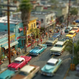 A macro view of a figueroa street in South Central los Angeles,...