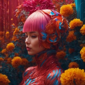 Молодая, красивая девушка с красивой прической и светящиимеся гл...