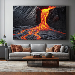 sofa and a warm, textured rug

A cozy living room features a sof...