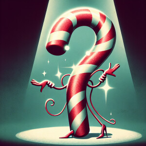 Seductive tempting candy cane