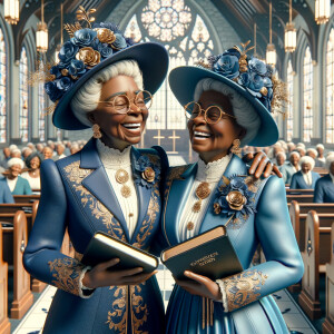 Adjust the 3-D realistic image to depict the African-American gr...