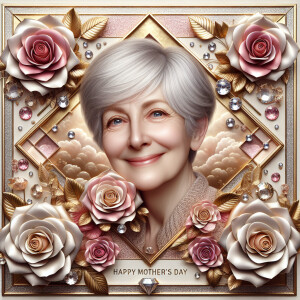 A horizontal portrait of a thi, smiling heavier, set 80-year-old...