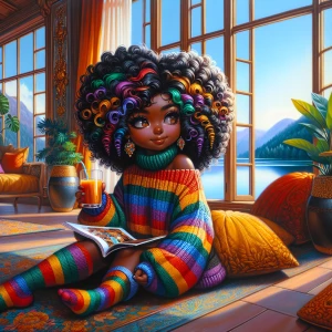 A highly detailed vibrant acrylic oil painting illustration of a...